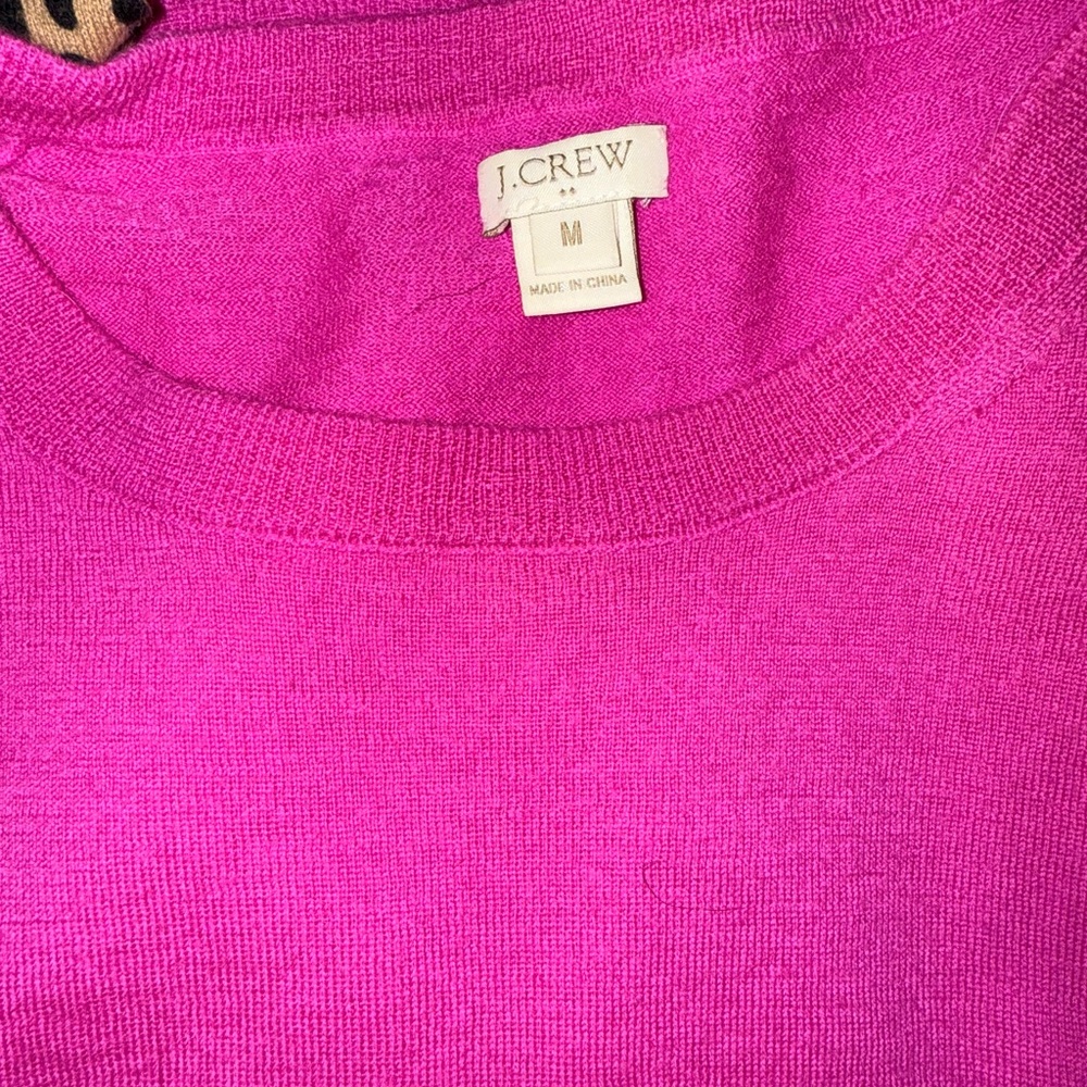 J.Crew Leopard, Blue, and Pink Sweater Bundle - Picture 4 of 4